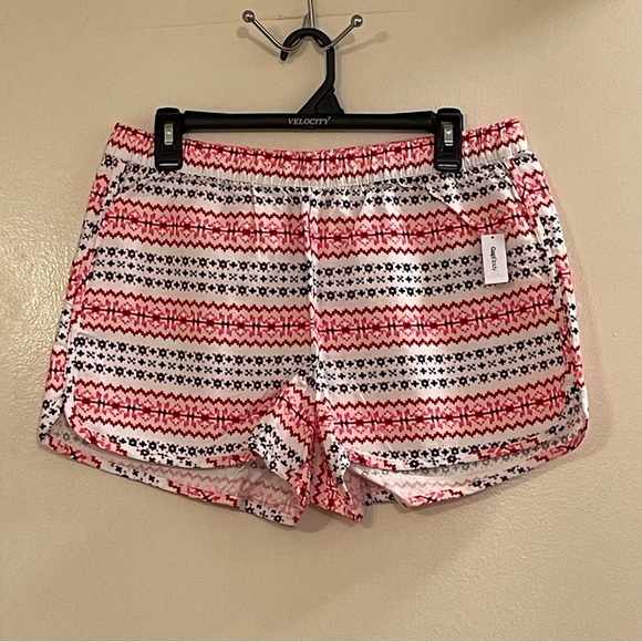 GAP GAPBODY Flannel PJ Shorts in Pink Fairisle - Picture 6 of 9